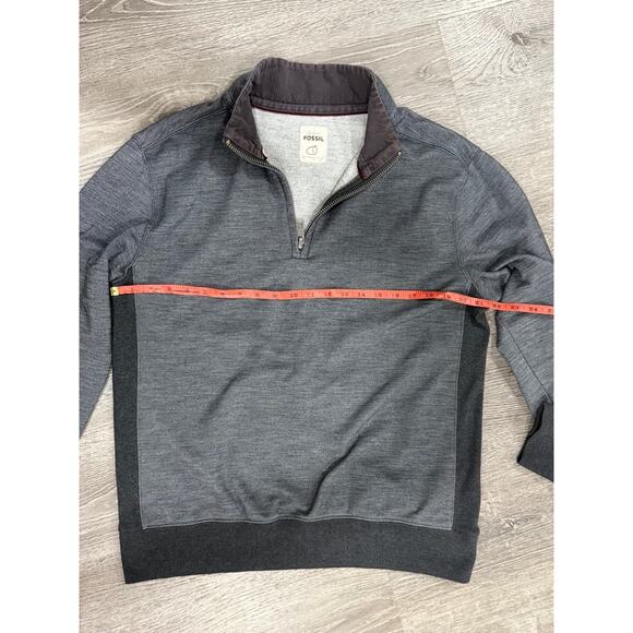 Fossil Men's 1/4 Zip Pullover Long Sleeve Size Large Sweatshirt/Jacket - Picture 4 of 6